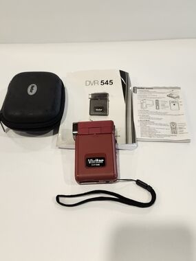 Vivitar DVR 545 Portable Digital Video Recorder - Red Not Tested-For Parts